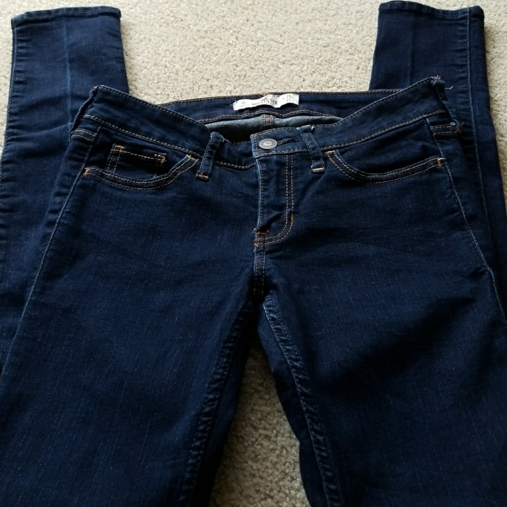 Hollister super skinny jeans. Dark wash